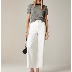 J. Crew Slim Wide Women's Jeans Size 33 NEW Ecru Wash High Rise